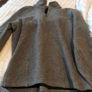 Grey wool ibex half zip - warm - fits like a medium